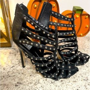 Dolce Vita Black Leather studded heels